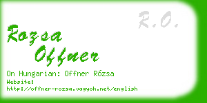 rozsa offner business card