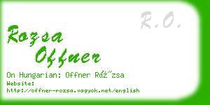 rozsa offner business card